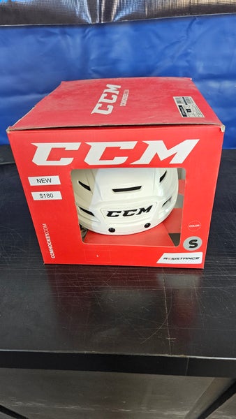Small CCM Resistance Helmet White Pro Stock (New)