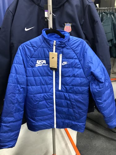 New Men's USA Hockey Nike Fleece Lined Jacket