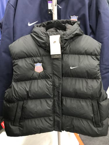 New USA Hockey Black Puffer Vest
