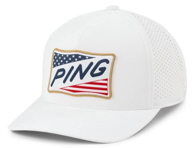 Ping Anthem Tour Snapback Golf Hat Cap White Adjustable Limited Edition New