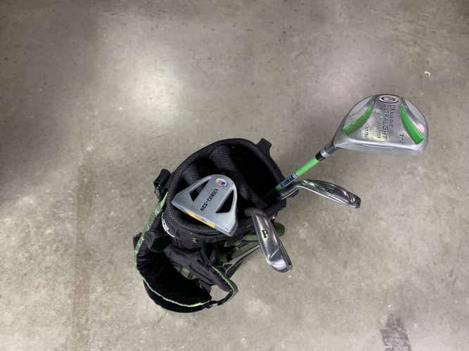 U.S. Kids WT-15u Green Club Set 3W 8i PW Putter Ultralight 57" Junior RH +Bag