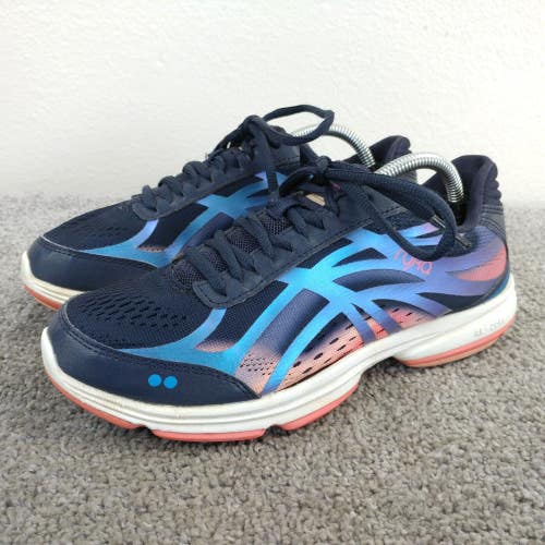 Ryka Devotion Plus 3 Womens 6.5 Walking Shoes Comfort Running Sneaker Blue Pink