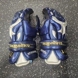 Used Warrior SUPERFREAK Lacrosse Gloves Mens Navy Blue 13" 11849-S000033779