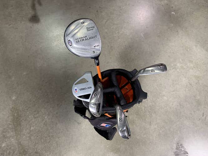 U.S. Kids WT-20 Orange Club Set 3W 6 & 8 PW Putter Ultralight 51"Junior RH +Bag