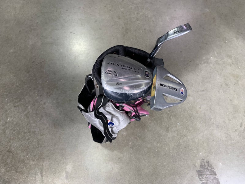 U.S. Kids WT-25 Blue Club Set 3W PW Putter Ultralight 45'' Junior Girls RH +Bag