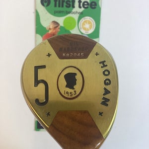 Hogan Golf Oil Hardened 1953 Persimmon Fairway 5 Wood With Stiff Steel Shaft NEW