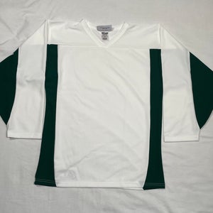 NEW Athletic Knit Jersey, White/Dark Green, sr Sizes