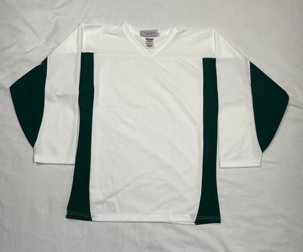 NEW Athletic Knit Jersey, White/Dark Green, sr Sizes