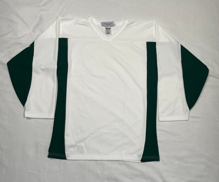 NEW Athletic Knit Jersey, White/Dark Green, sr Sizes