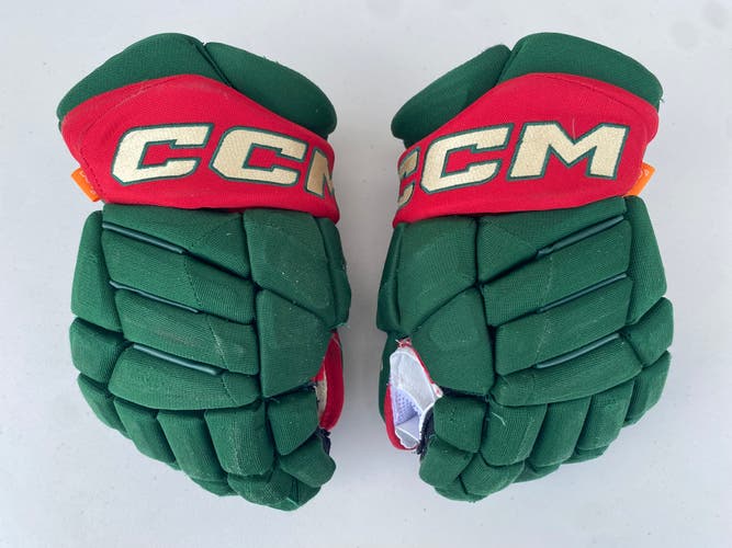 CCM JetSpeed FT1 Pro Stock Hockey Gloves 13” Green WILD 8909
