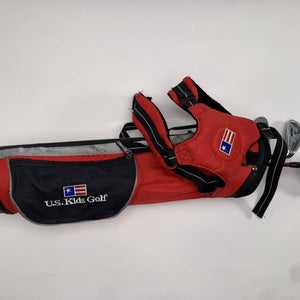 U.S. Kids Golf Ultralight 24 Red 39'' Club Set 3W 7i Putter Junior RH +Bag