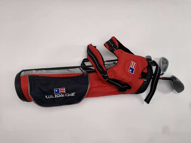 U.S. Kids Golf Ultralight 24 Red 39'' Club Set 3W 7i Putter Junior RH +Bag