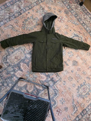 Green Boys Burton Snowboarding Jacket Size Large (Used)