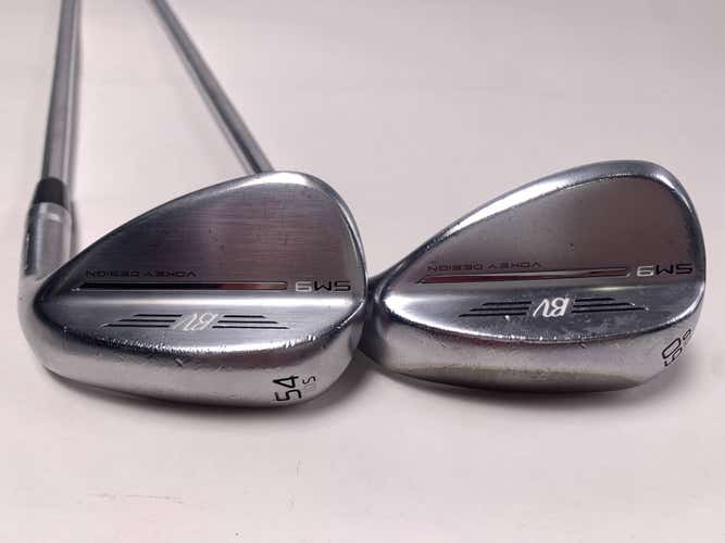 Titleist Vokey SM9 Tour Chrome Wedge Set 54* 10 60* 12 Wedge Steel Mens RH