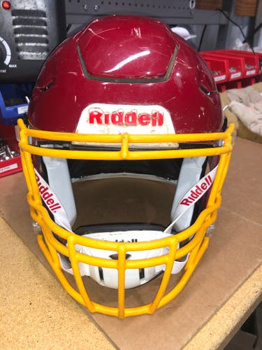 USED RIDDELL FLEX ADULT HELMET - LARGE - PEARL CARDINAL