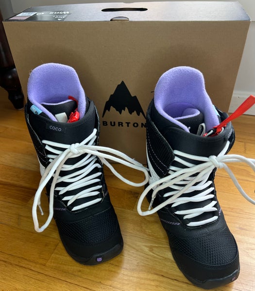 Women's Size M 6.0 (W 7.0) Burton Coco Snowboard Boots Soft Flex All Mountain (Used)