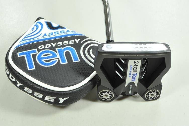 LEFT HANDED Odyssey Ten 2-Ball Arm Lock 40" Putter Steel with Head Cover #205357