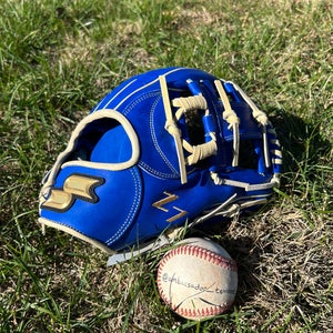 SSK Z7 Specialist 11.5” Blue/Camel Spiral I Web Infield Baseball Glove
