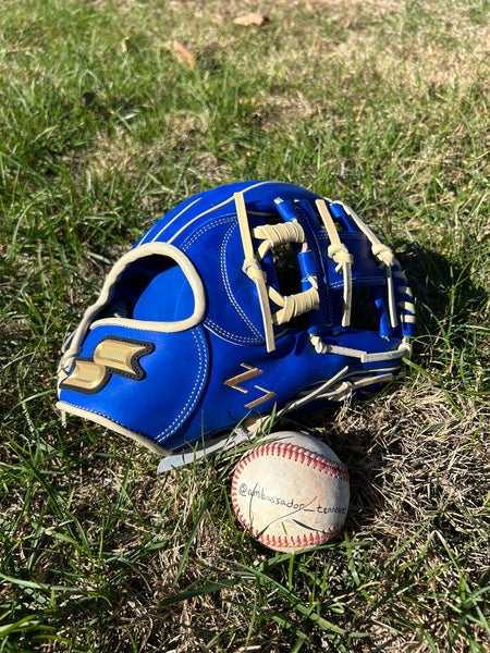 SSK Z7 Specialist 11.5” Blue/Camel Spiral I Web Infield Baseball Glove