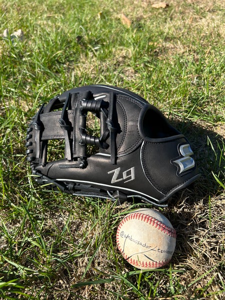 SSK Z9 Maestro LHT 11.5” Black/Silver Spiral I Web Infield Baseball Glove