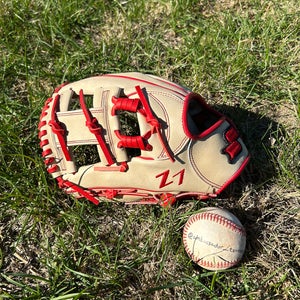 SSK Z7 Specialist LHT 11.5” Camel/Red Spiral I Web Infield Baseball Glove