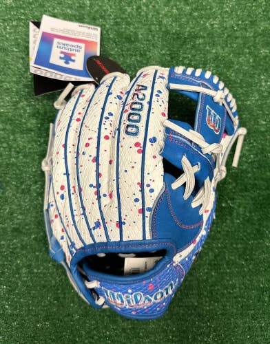 Wilson A2000 12" H12 Fastpitch Softball Infield Glove - Autism Speaks Splatter