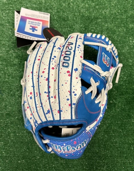 Wilson A2000 12" H12 Fastpitch Softball Infield Glove - Autism Speaks Splatter