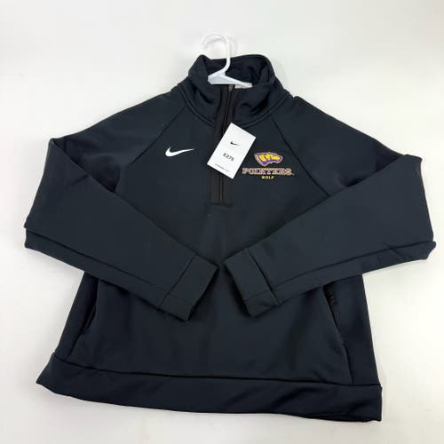 New Black Nike Womens UWSP Pointers Quarter Zip | Womens S | E275
