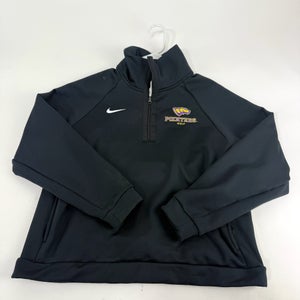 New Black Nike Womens UWSP Pointers Quarter Zip | Womens L | E296