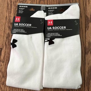 White Adult Unisex Medium Under Armour Socks (New)