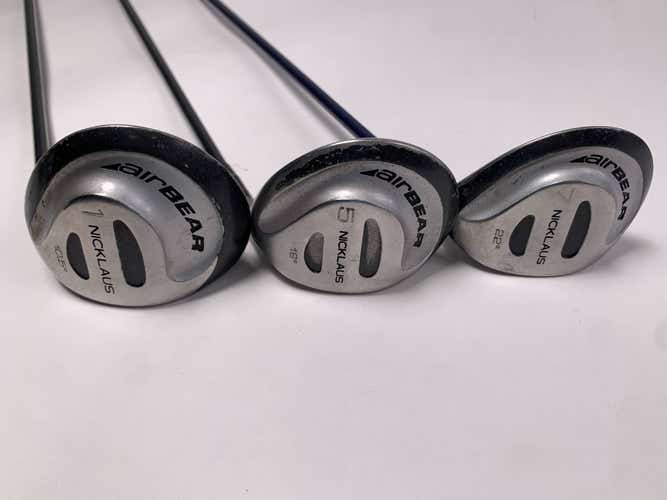 Nicklaus Air Bear Wood Set Driver 5 7 | 10.5* 19* 22* Mens RH- Rattle in Shaft