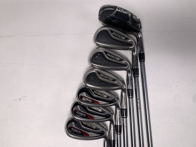 Adams Idea A3 OS Hybrid Iron Set 5H-7-PW+GW+SW Grafalloy Senior RH No 6i
