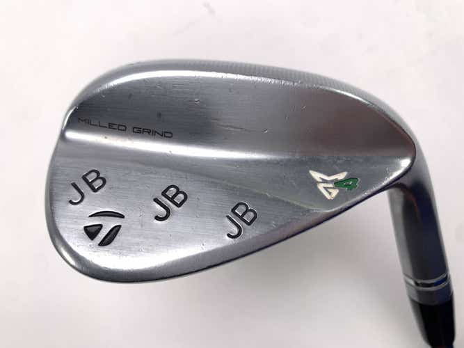 TaylorMade Milled Grind 4 Chrome Wedge 52* 9 KBS Hi-Rev 2.0 Wedge Steel Mens RH