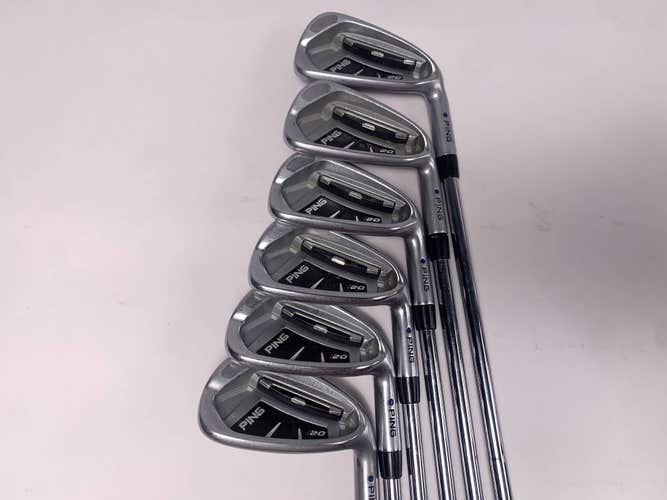 Ping i20 Iron Set 5-PW Blue Dot 1* Up CFS Stiff Steel Mens RH