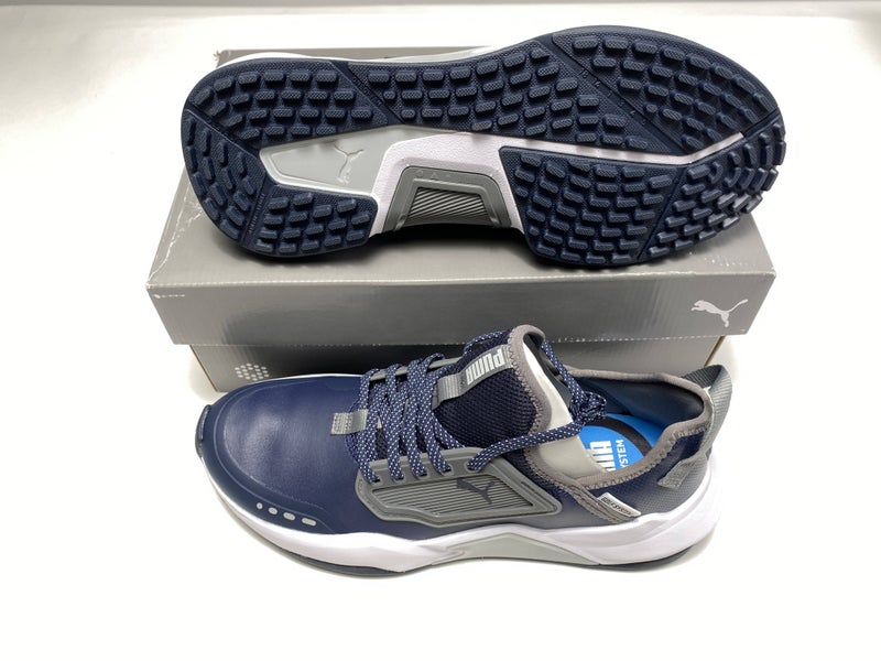 Puma GS.One Golf Shoes Navy Blue Gray White Men's SZ 9.5 ( 195405 03 )