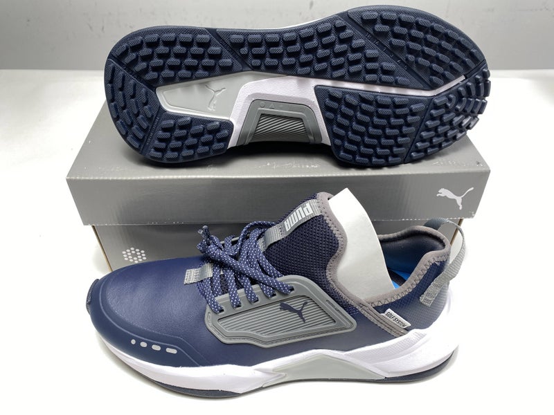 Puma GS.One Golf Shoes Navy Blue Gray White Men's SZ 9 (195405 03)