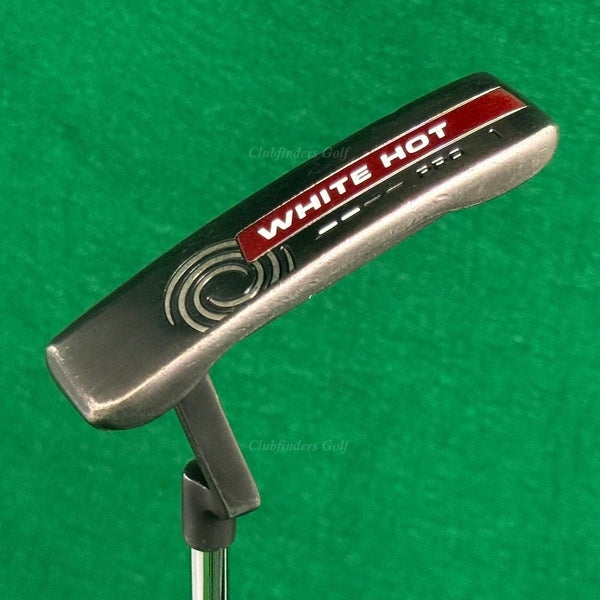 LH Odyssey White Hot Pro #1 Black 35" Plumbers-Neck Blade Putter Golf Club
