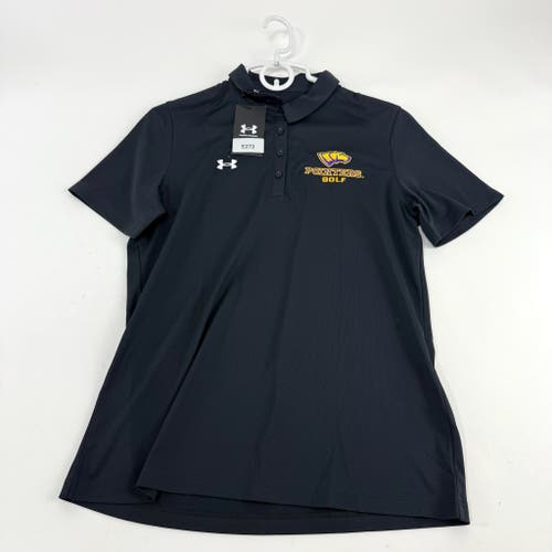 New Black Womens Under Armour UWSP Pointers Golf Polo | Womens M | E273
