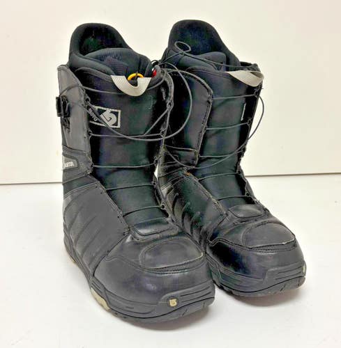 Burton Moto Black Leather Speed Lace All-Mountain Snowboard Boots US 13 EU 46.5