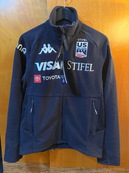 Kappa Navy US Ski Team Fleece Jacket Slim Fit Size M