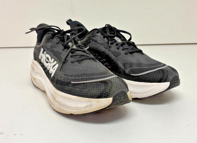 Hoka One One Skyflow Black Mesh Upper Ultra Padded Running Shoes US 14 EU 49-1/3