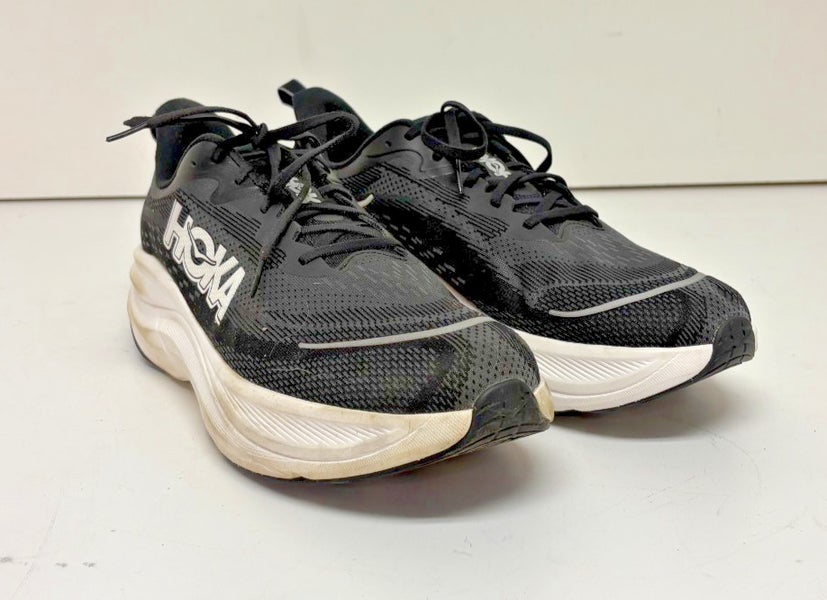 Hoka One One Skyflow Black Mesh Upper Ultra Padded Running Shoes US 14 EU 49-1/3