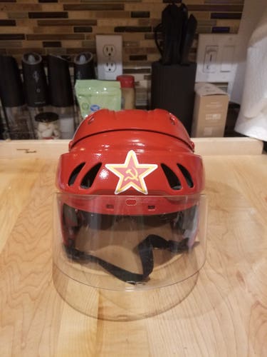 Soviet CCCP USSR Mission Hockey Display Helmet Russian Soviet Man Cave #89