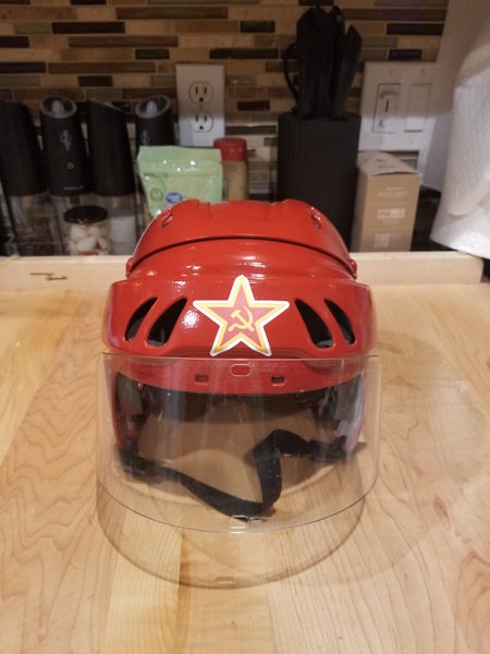 Soviet CCCP USSR Mission Hockey Display Helmet Russian Soviet Man Cave #89