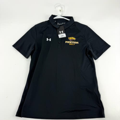 New Black Womens Under Armour UWSP Pointers Golf Polo | Womens S | E281
