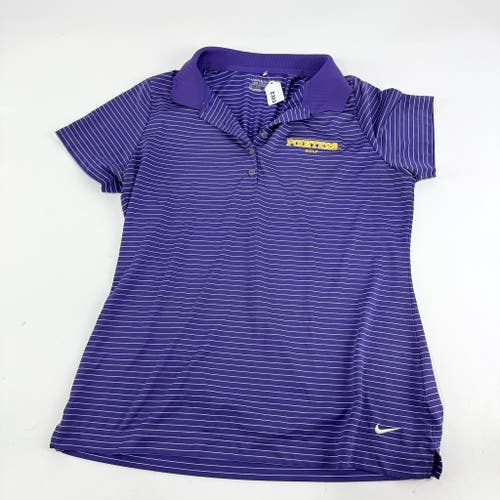 Used Womens Purple Nike UWSP Pointers Golf Polo | Womens Large | E303
