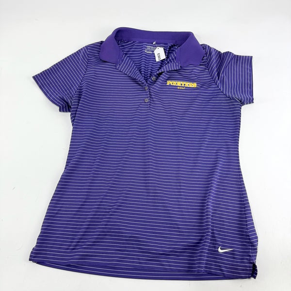 Used Womens Purple Nike UWSP Pointers Golf Polo | Womens Large | E303