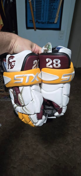 Vintage USC Trojans STX I-Pro Lacrosse Gloves 13" (New)