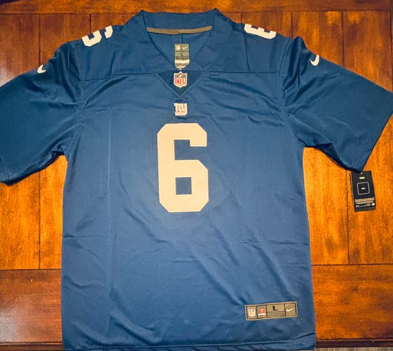 Jaxson Dart #6 New York Giants  Adult Jersey Blue Size Large NWT