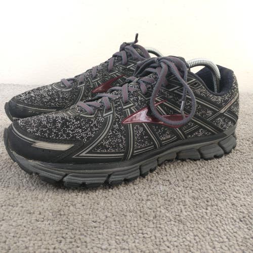 Brooks Adrenaline GTS 17 Mens Size 10 Running Shoes Black Gray 1102411D015